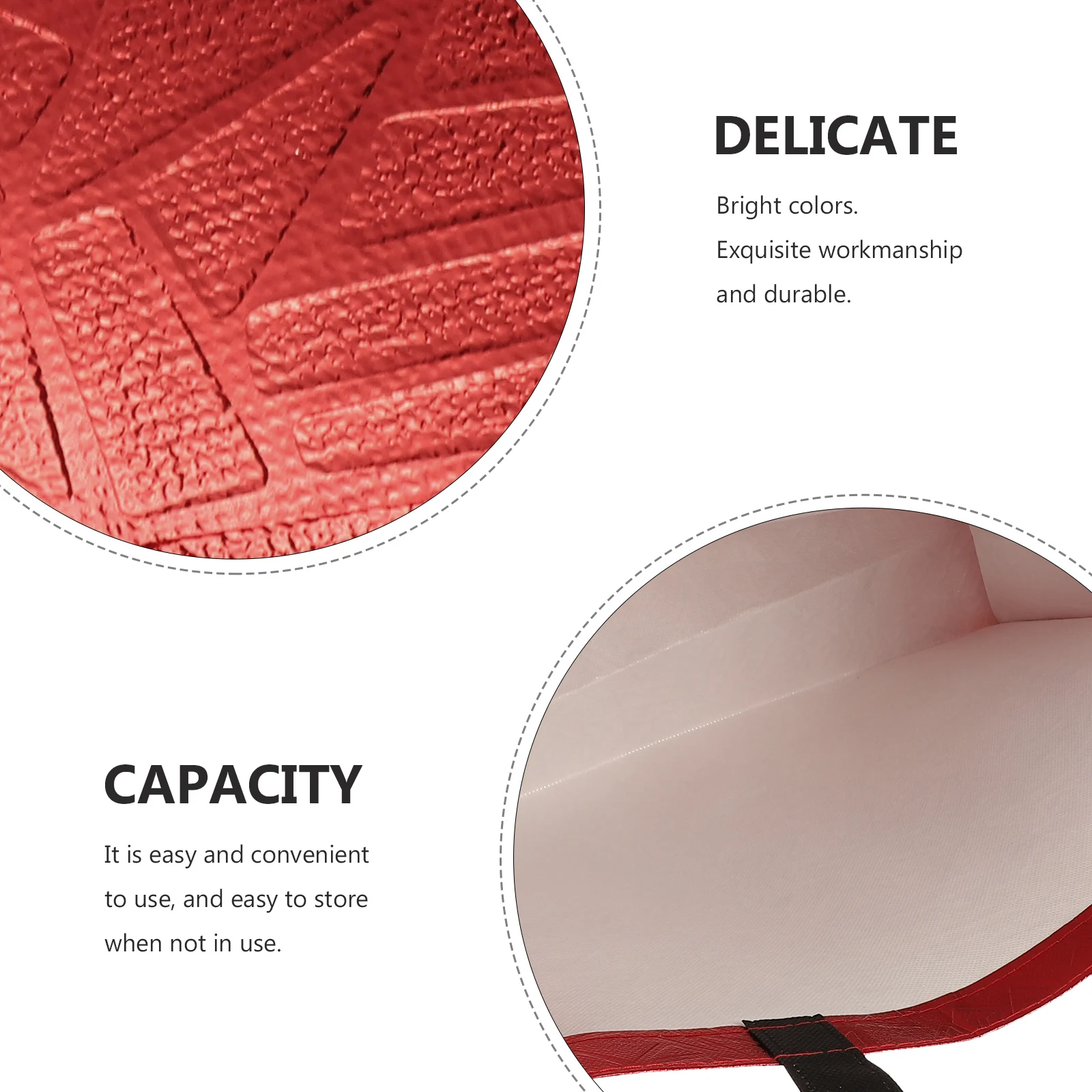 

4 Pcs Grocery Bag Gift Wrapping Reusable Bags Shopping Tote with Handles for Groceries Red