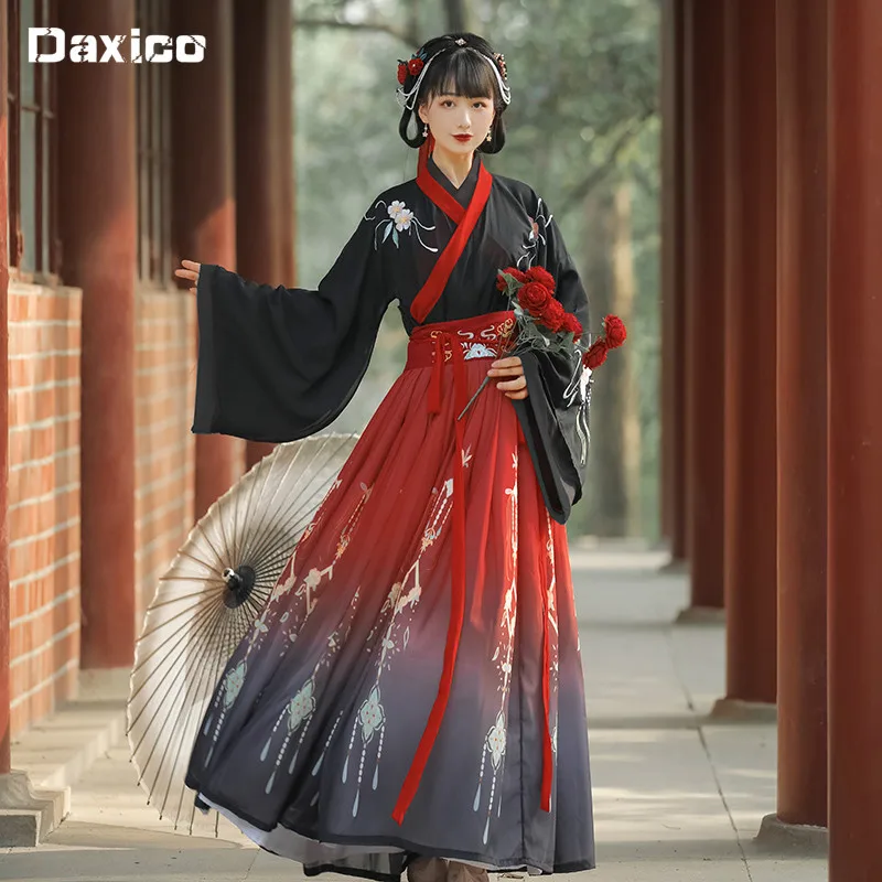 Chinese Traditional Hanfu Costume Woman Ancient Han Dynasty Dress Oriental Princess Dress Lady Elegance Tang Dynasty Dance Wear