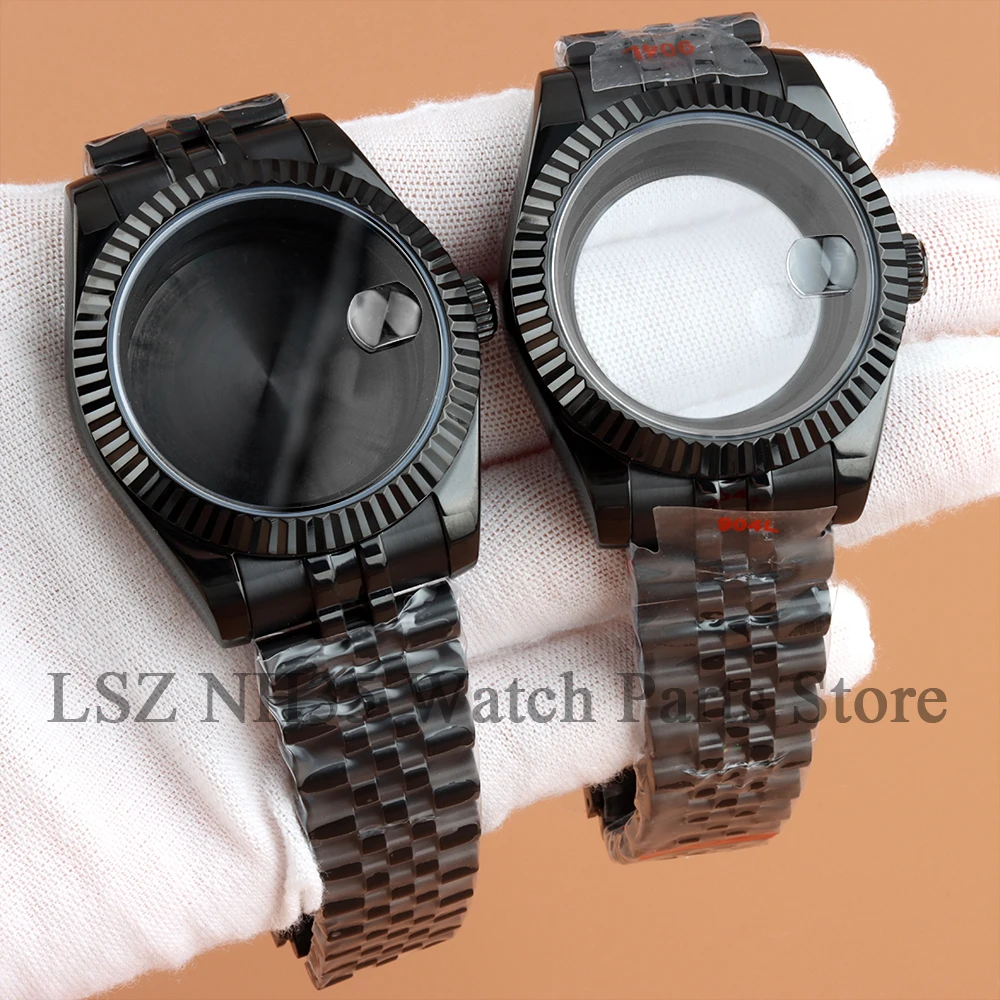 

Black PVD High-quality 36MM 39MM NH35 Watch Case Fit Datejust Seiko NH35 NH36 Automatic Movement 28.5mm Dial Jubilee/Oyster Part
