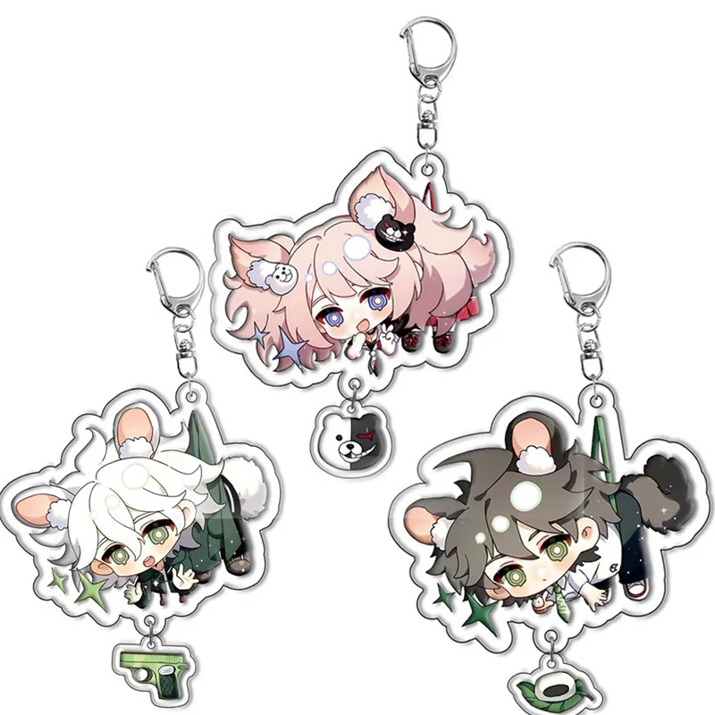 Двусторонний-акриловый-брелок-с-изображением-кота-danganroning-коллекция-фанатов-аниме-игровые-фигурки-nanami-chiaki-nagito-komaeda-кулон-брелок