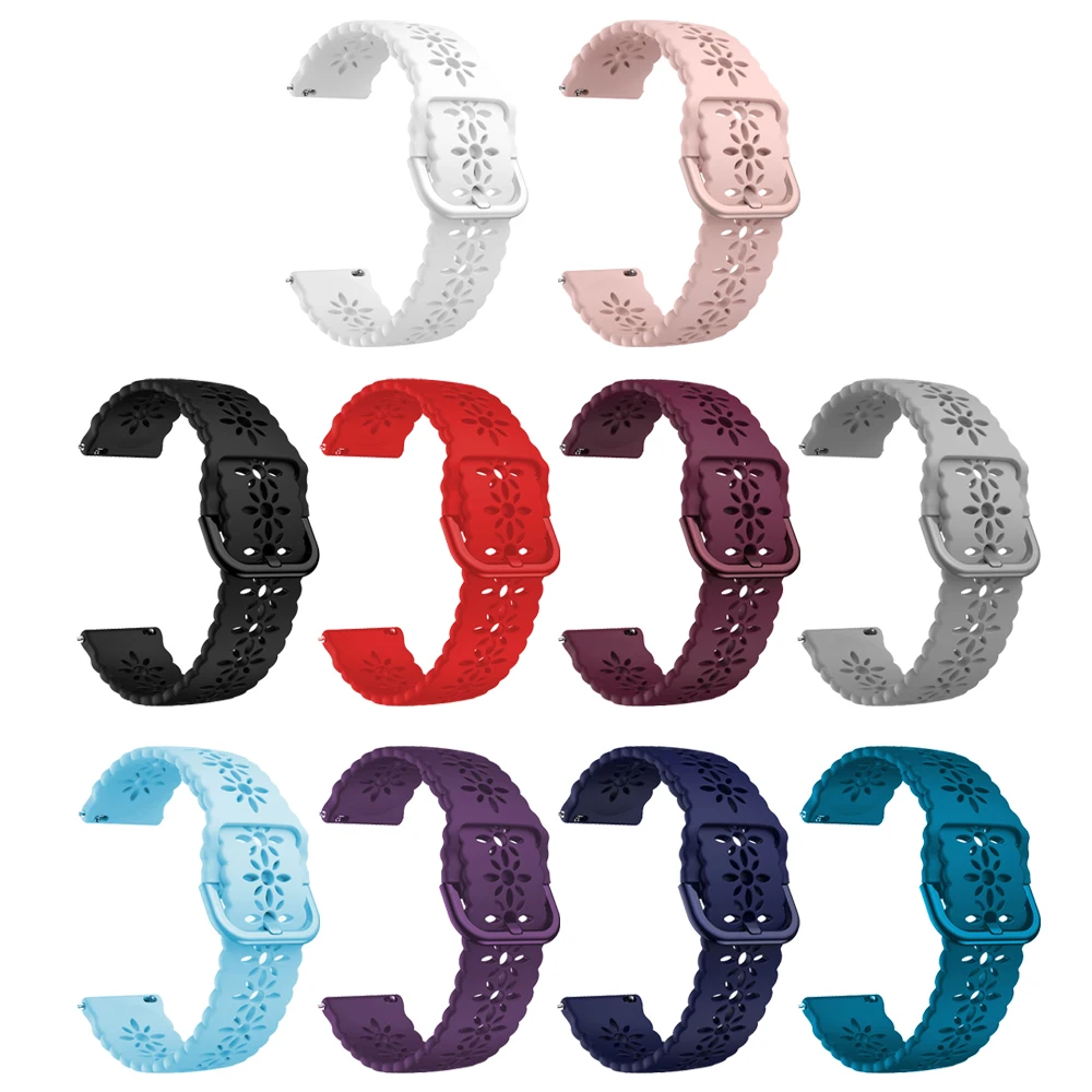 Correa de silicona para reloj inteligente, pulsera deportiva de 20mm para Garmin Venu 2 Plus 2 Plus Vivoactive 3 3t Forerunner 645, 245M