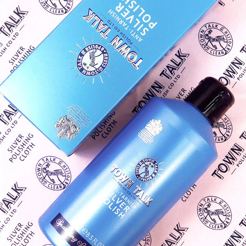 Original Town Talk Silver Polish Cream Anti-Tarnish Formula for Jewelry Silverware Heavy Tarnish Removal & Long-Term Protection