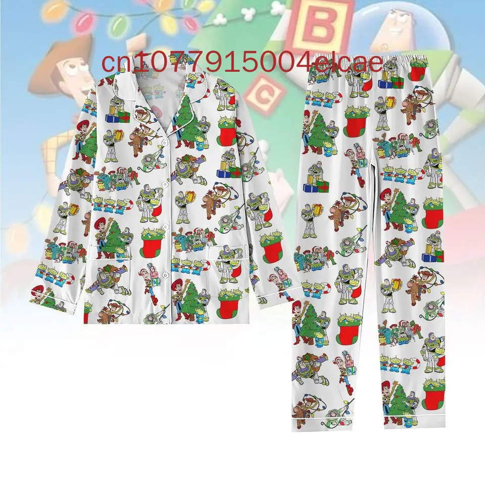 New Toy Story Halloween Pajama Set 3D Printed Casual Men\'s and Women\'s Long Sleeve Shirt Pajama Set