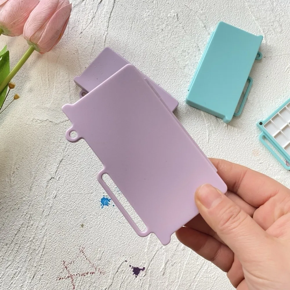 Compact Magnetic Watercolor Paint Box Mini Foldable Travel Painting Tray Portable Waterproof Empty Paint Palette Studio Use