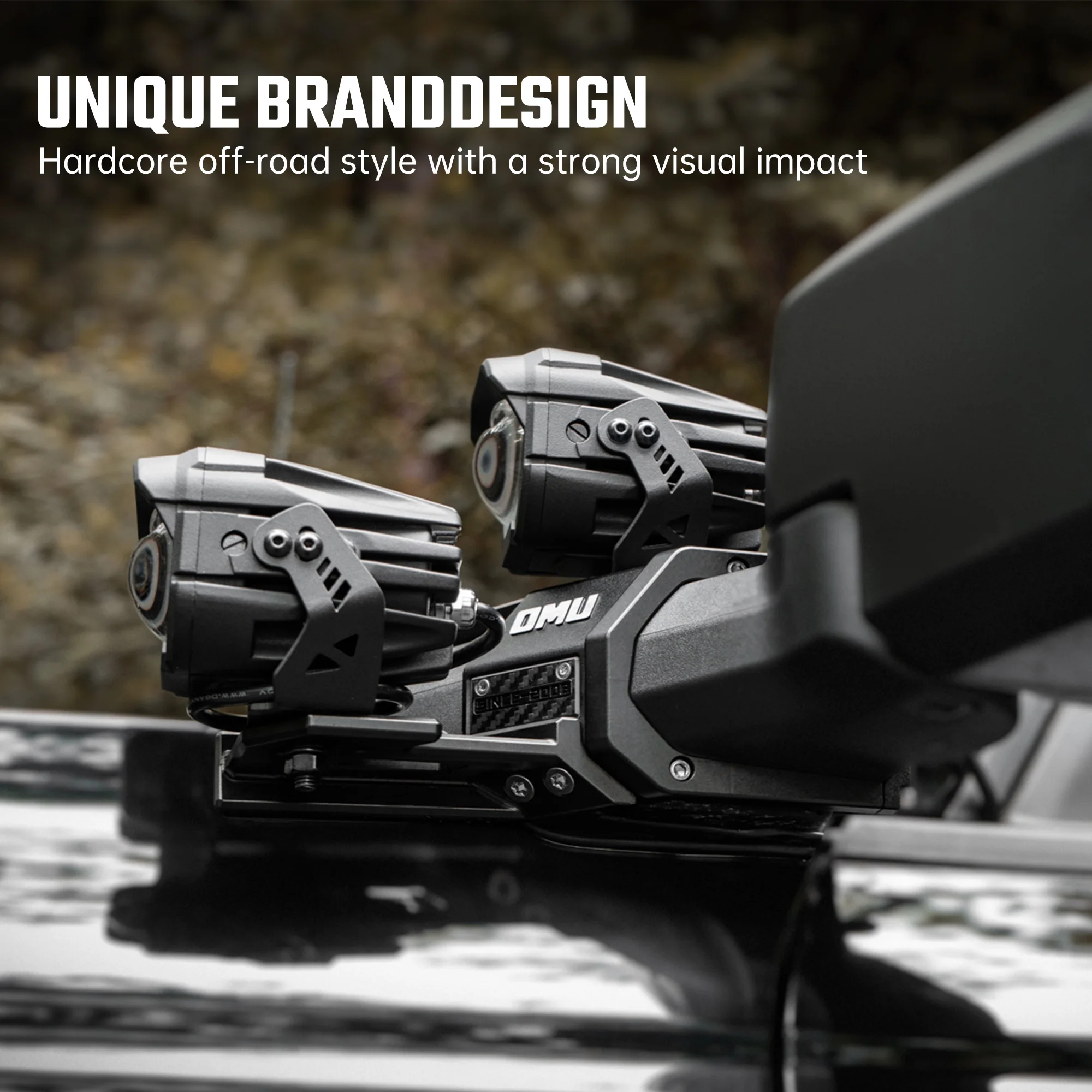 OMU 4x4 A-عمود طبقة مزدوجة الأضواء المساعدة تصاعد بين قوسين للطرق الوعرة LED الضباب الخفيف لفورد برونكو/برونكو رابتور