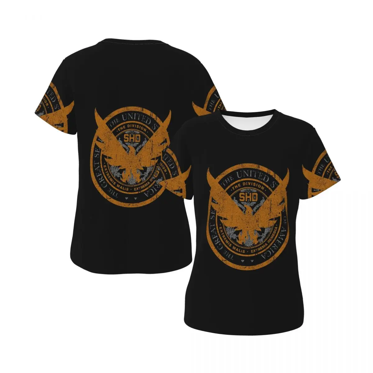 Game Tom Clancys The Division SHD Seal T-Shirt Women Short Sleeve T Shirts O-Neck Streetwear Cotton Summer Tees Streetwear view 4