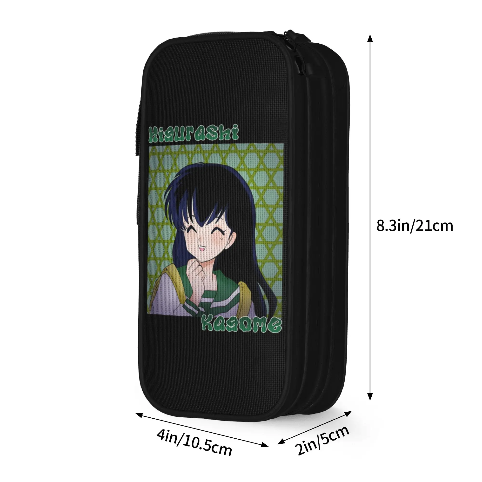Classic Doodle Kag Inuyashas Pencil Case  Pencilcases Pen Box Kids Large Storage Bag Students School Zipper Stationery view 4