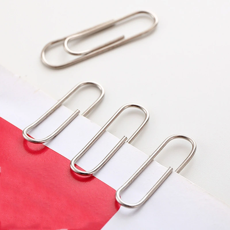 50/100/200PCS Metal Paper Clips Binding Clip Home Office Storage Supplies Anti Lost Mini Bookmark Planner Marking Paperclips