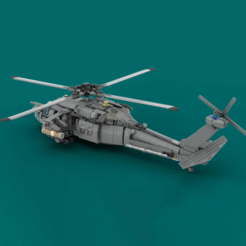 1632pcs MOC Creator MH-60L DAP UH-60L Black Hawk Two Version Model Building Blocks 3D Brick Birthday Creative Assemble Art DIY