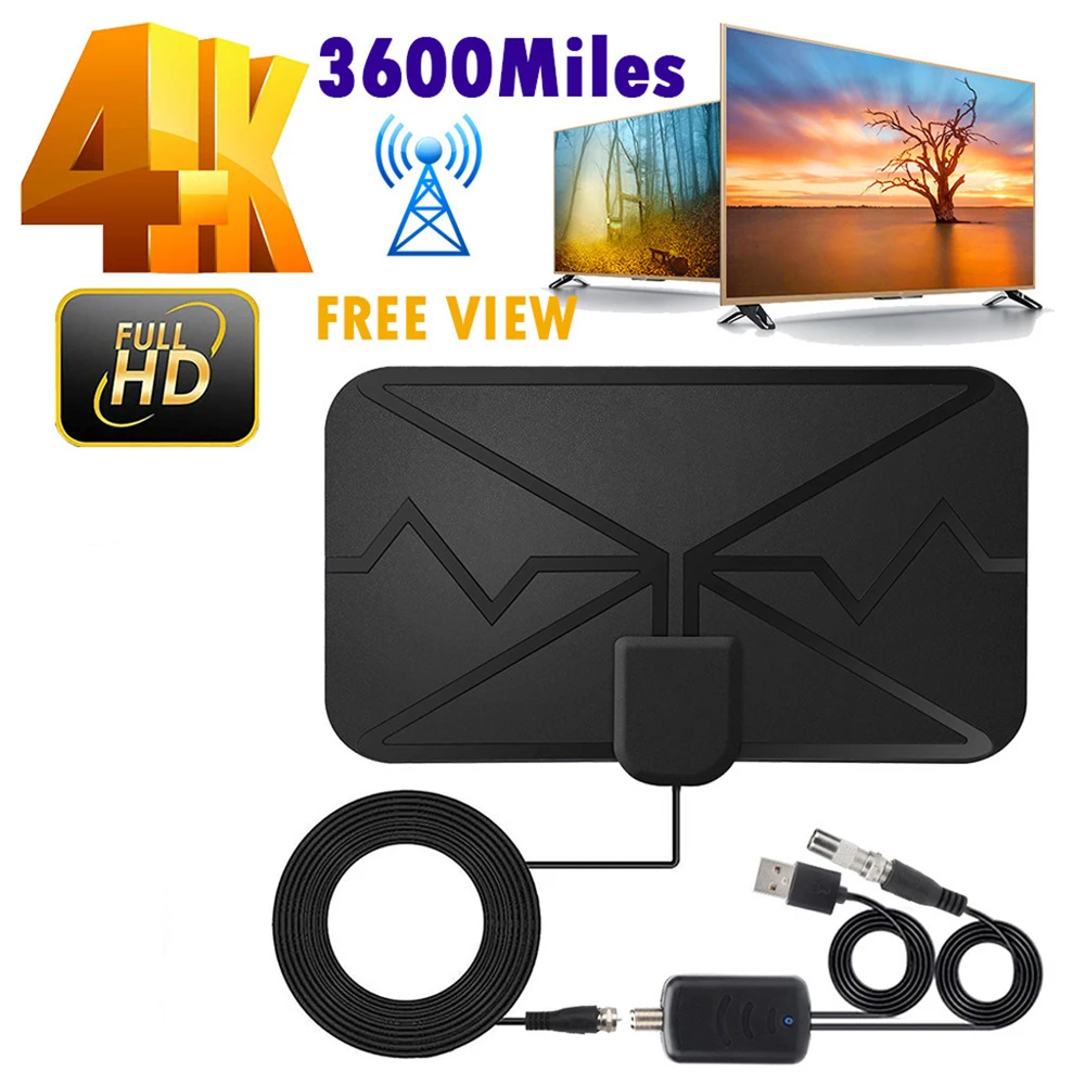 

3600 Miles TV Antenna, Upgraded Newest HDTV Indoor Digital Amplified TV Antennas