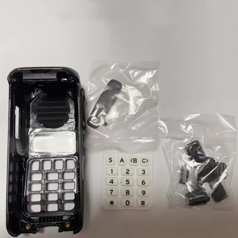 Carcasa frontal completa con teclado y perillas para radios Kenwood NX-1200, NX-1300, NX1200, NX1300 - Piezas de reparación para radios bidireccionales