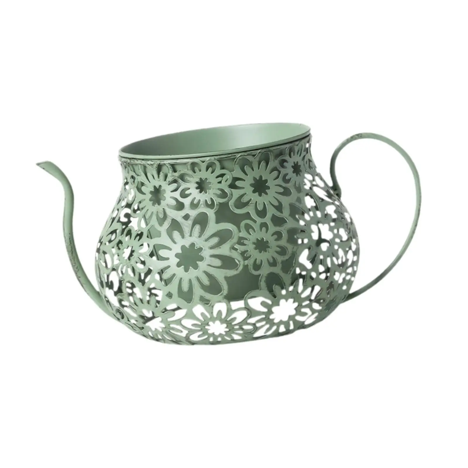 Teacup Flower Pot Decorative Home Decor Party Decorations Metal Teapot Planter for Farmhouse Outdoor Plants Patio Balcony
