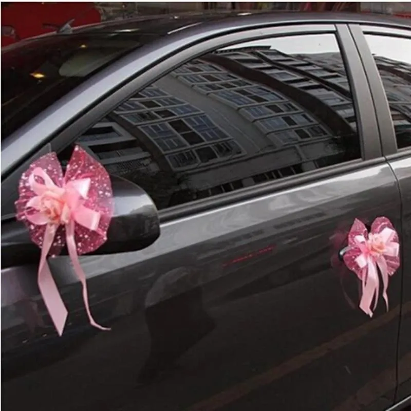 Wedding Car Roof Tail Simulation Flowe Accessory Flowers Rear Mirror Door Handle Decoration Front Decor