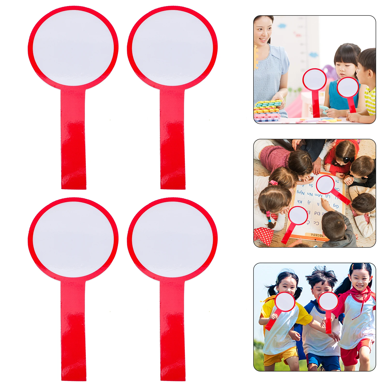 4pcs Blank Scoreboard Dry Erase Boards Lightweight Portable Whiteboards For Classroom Teaching Answer Paddles Small Scoring