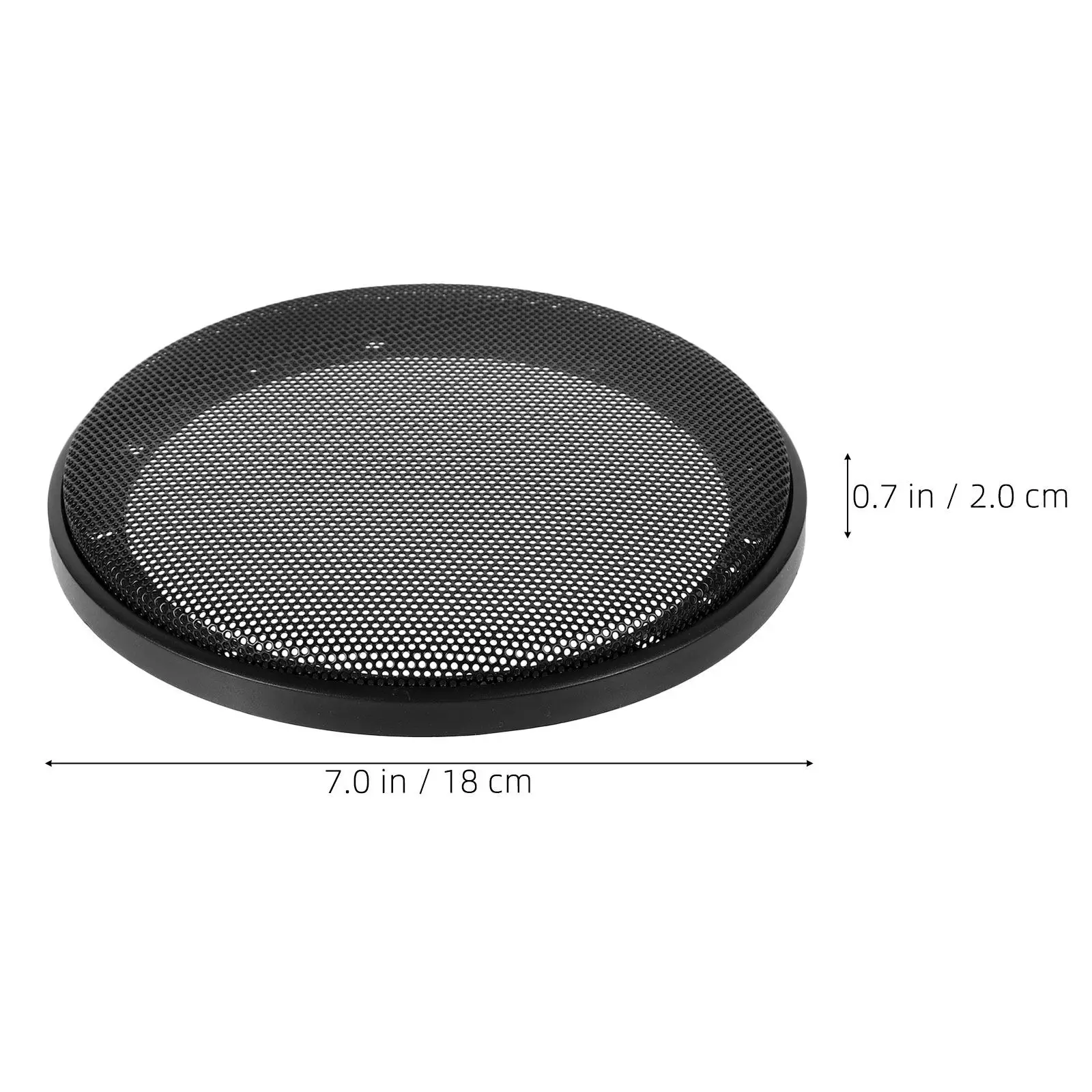 4Pcs 6.5 Inch Car Audio Speaker Mesh Covers Subwoofer Circle Grill Guard Plastic Frame Iron Mesh Protective Net