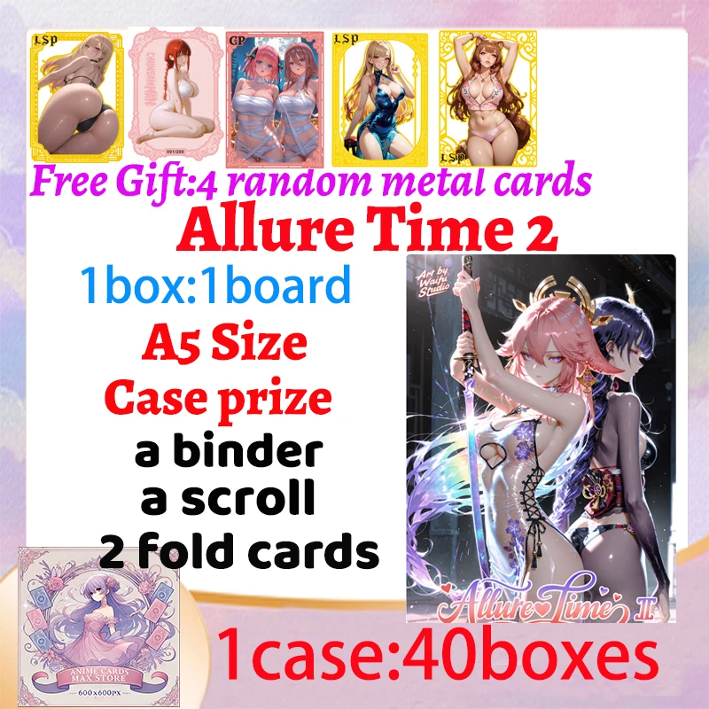 

2025 Newest Allure Time Wave 2 A5 Size Waifu Boards Collection Box Doujin Booster Spicy Art Toy Gift for Hobbyists