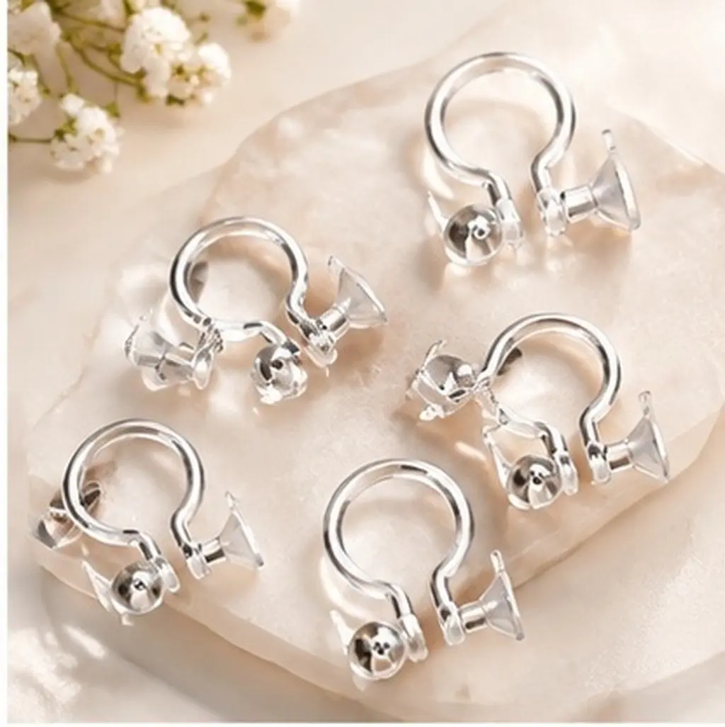 100 Pcs Clip on Earring Converters Components Findings Backs Clip-on Adapter to