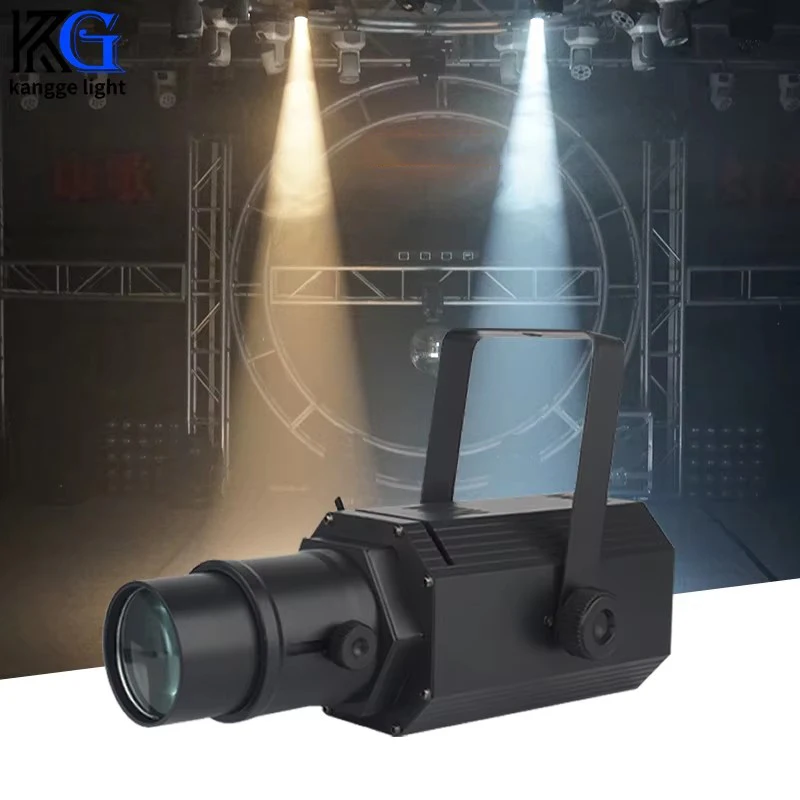 60W LED Imaging Light Stage Follow Profile Spotlight Zoom Warm Light DMX512 90W Imaging Lights Rainbow Effect for Disco Club