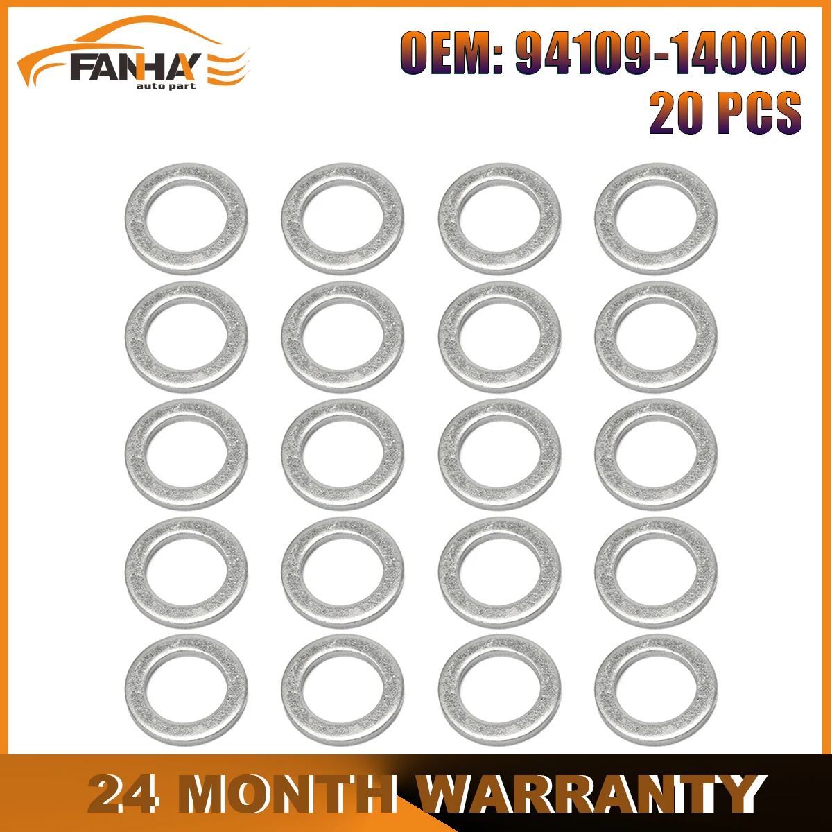 20Pcs/Set New 14mm Oil Drain Plug Crush Washer Gasket 94109-14000 9410914000 For Honda CR-V CIVIC For Acura CL