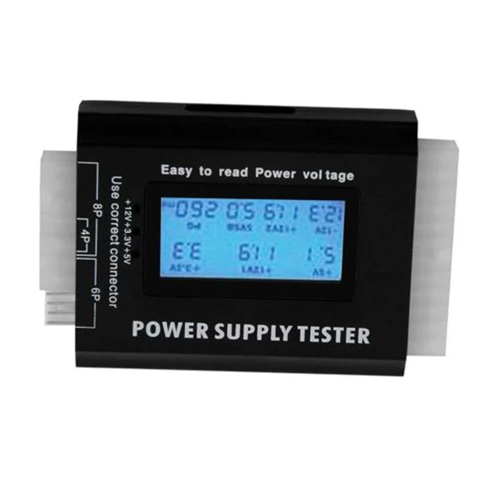 20/24 Pin Power Supply Tester Digital LCD Monitor PC Computer Atx Source Tester Power Supply Measurement Diagnostic Tester Tool