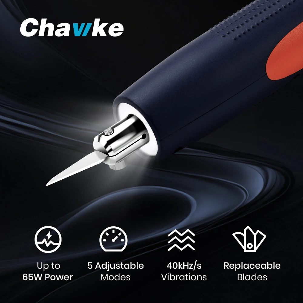 High-Quality 65W Ultrasonic Cutter Knife 40kHz Vibration Frequency Carving 3D Print Deburr Multi-blade Handwork Tool