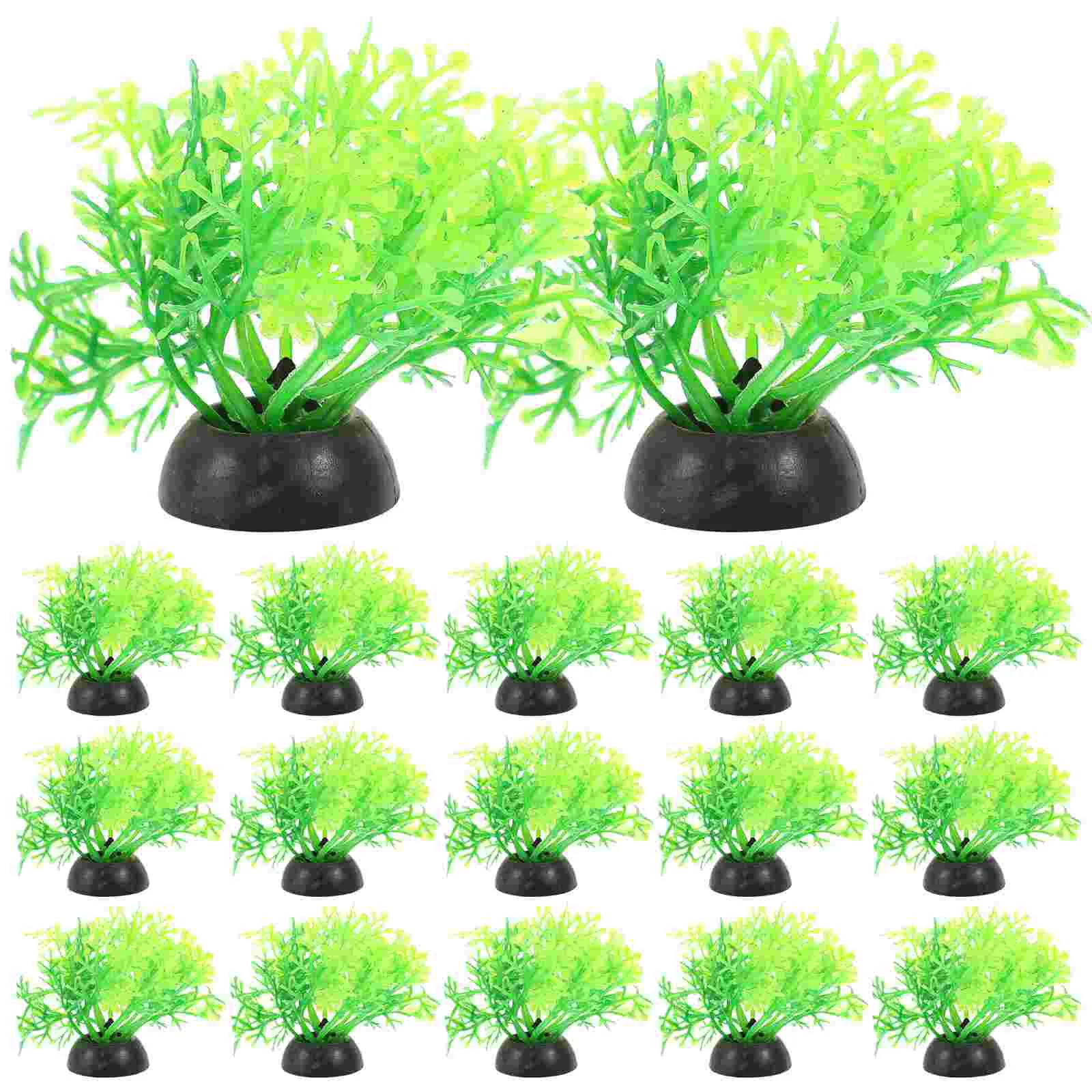

20 Pcs Fish Tank Aquarium Landscaping Artificial Plants Ornaments Plastic Water Tanks