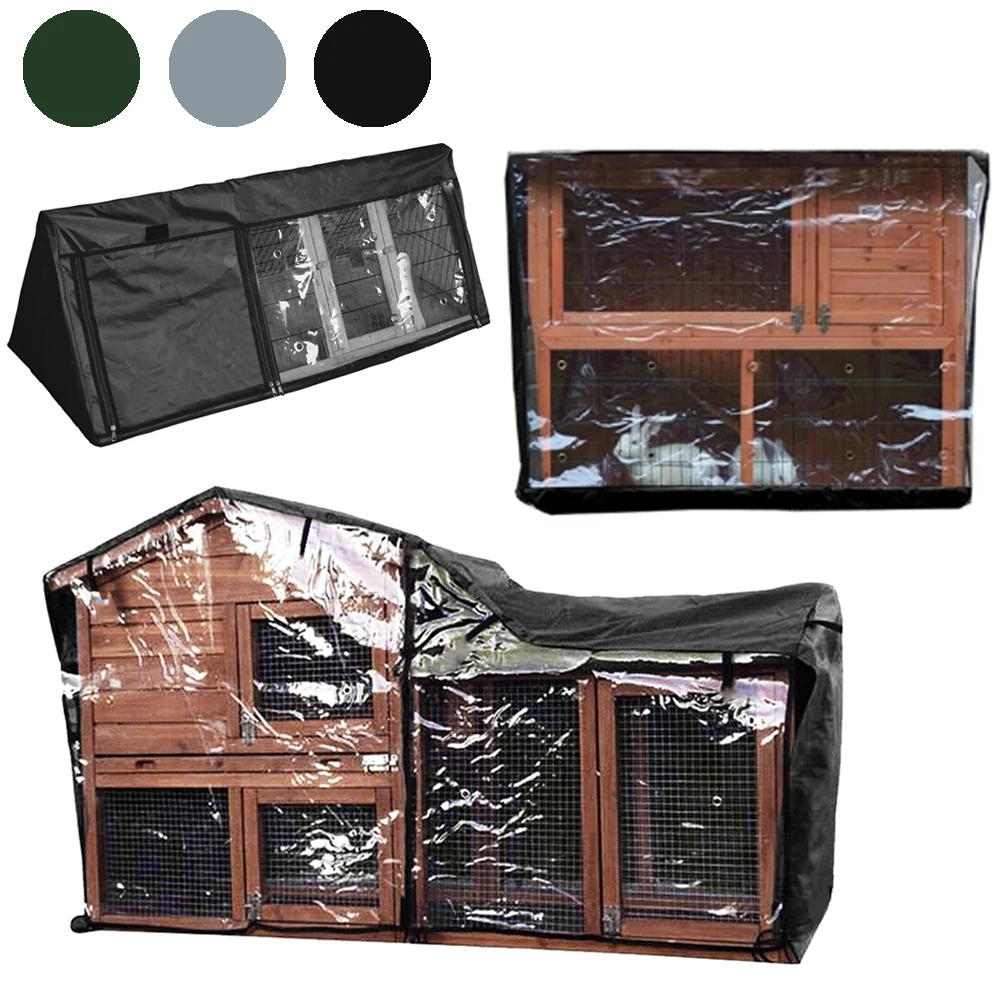 Rabbit Hutch Cover 210D Oxford Cloth Dust-proof Moisture-proof Cage Covers Rabbit Cage Cover