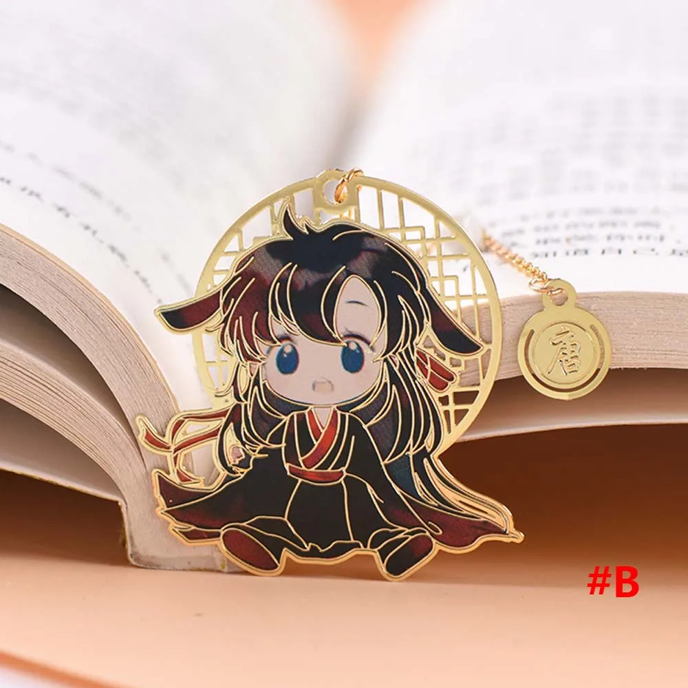 

Tassel Vintage Xie Lian Pagination Mark Metal Hua Cheng Fringed Bookmark Tian Guan Ci Fu Stationery Book Markers
