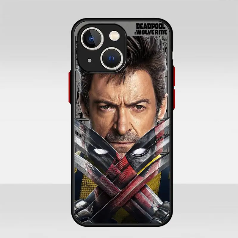 Marvel Deadpool And Wolverine Clear Matte Phone Case for Apple iPhone 16 15 14 13 12 11 pro Max 13 12 Mini XS XR X 7 8plus Cover