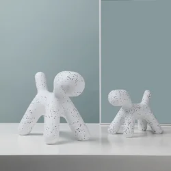 Modern simple creative abstract balloon spotted dog resin craft decoration model room home decoration