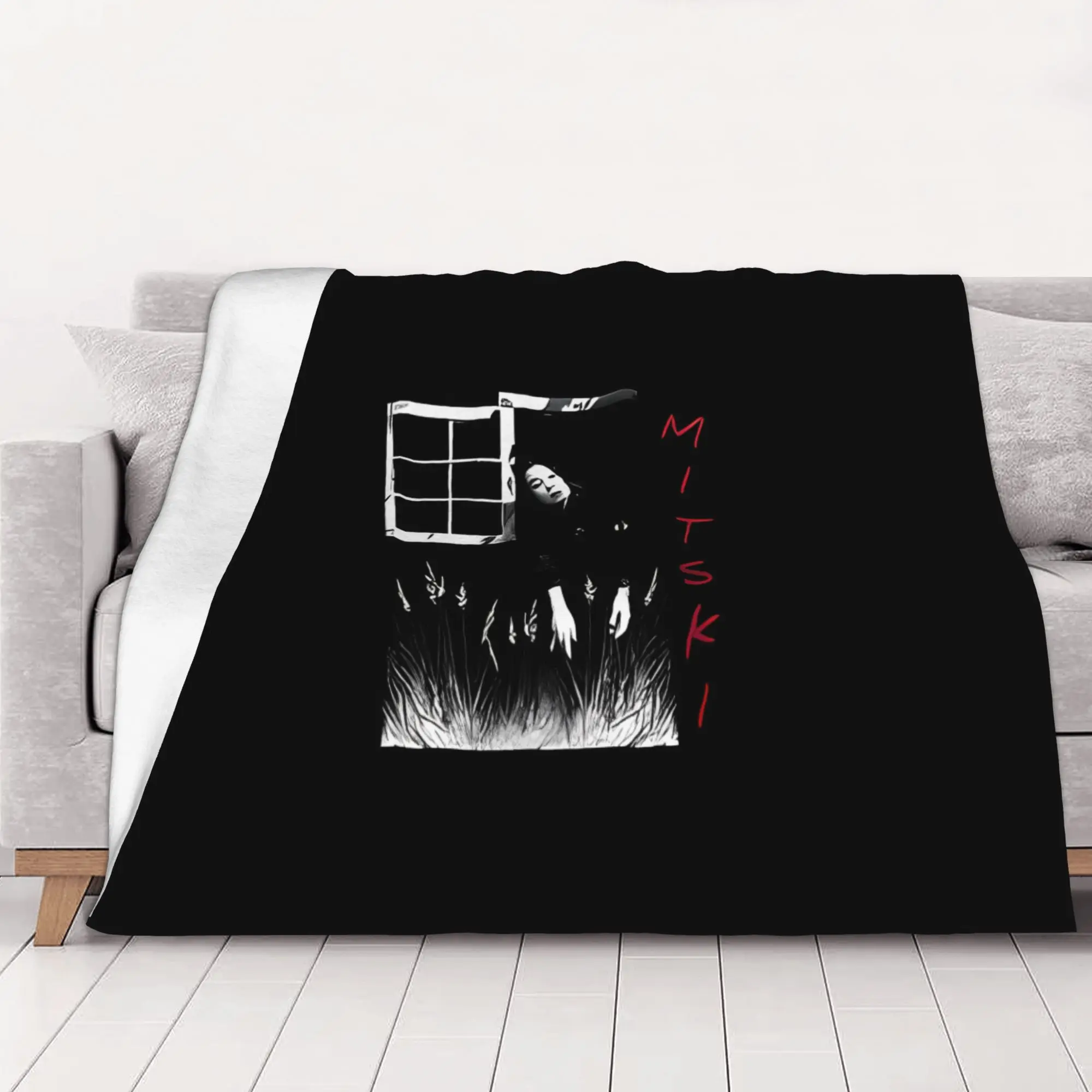 1PC MITSKI Mitski  home room decorations Winter Blankets for Adults Bedding Home Interior Sofa Knee
