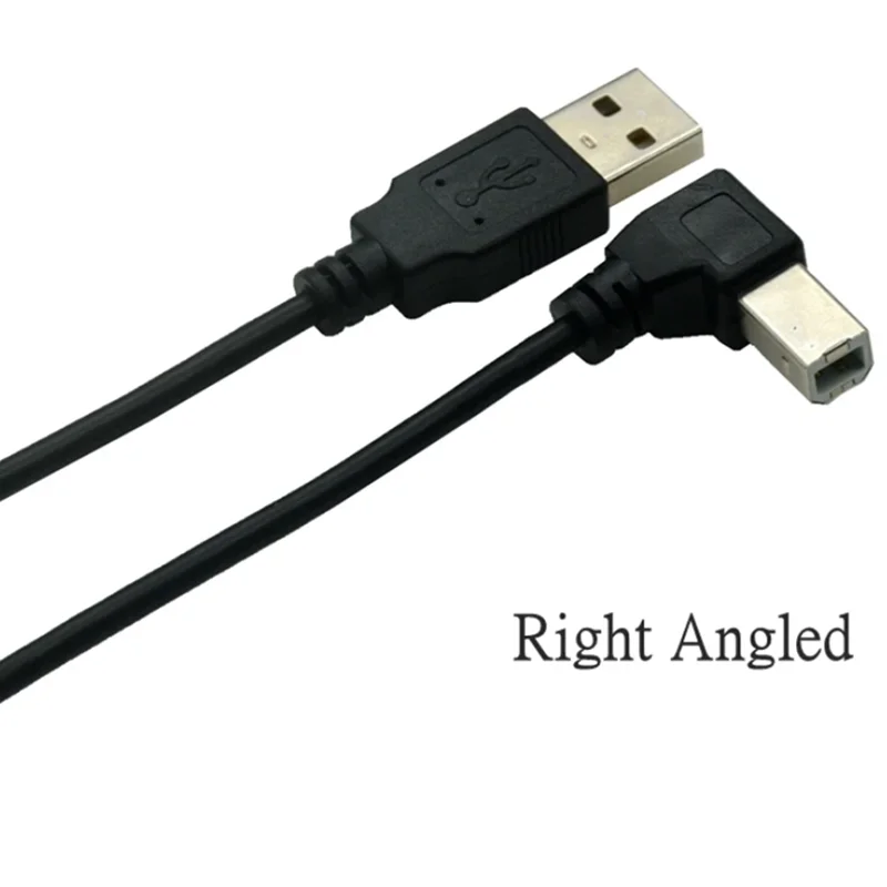 USB 2.0 A Male to USB B Male Type B BM Cable Up Down Left Right Angle Printer scanner 90 degree Cord BM Angled 0.3m 0.5m 1m 1.5m