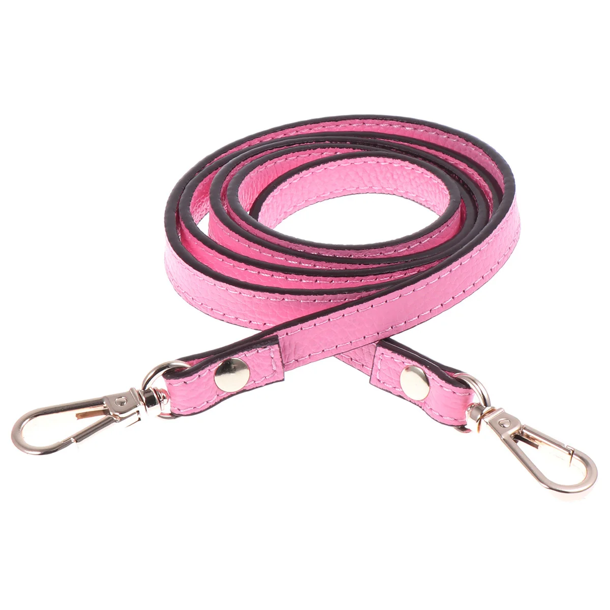 حزام كتف عريض وردي بنمط مزدوج الجوانب، حزام بديل غير قابل للتعديل لحقيبة يد المحفظة عبر الجسم