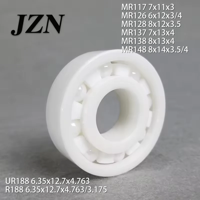 1Pcs/10Pcs MR148 R188 Miniature Zirconia Ceramic Bearing MR117 MR126 MR128 MR137 CE High Quality Self-Lubricating UR188 CE