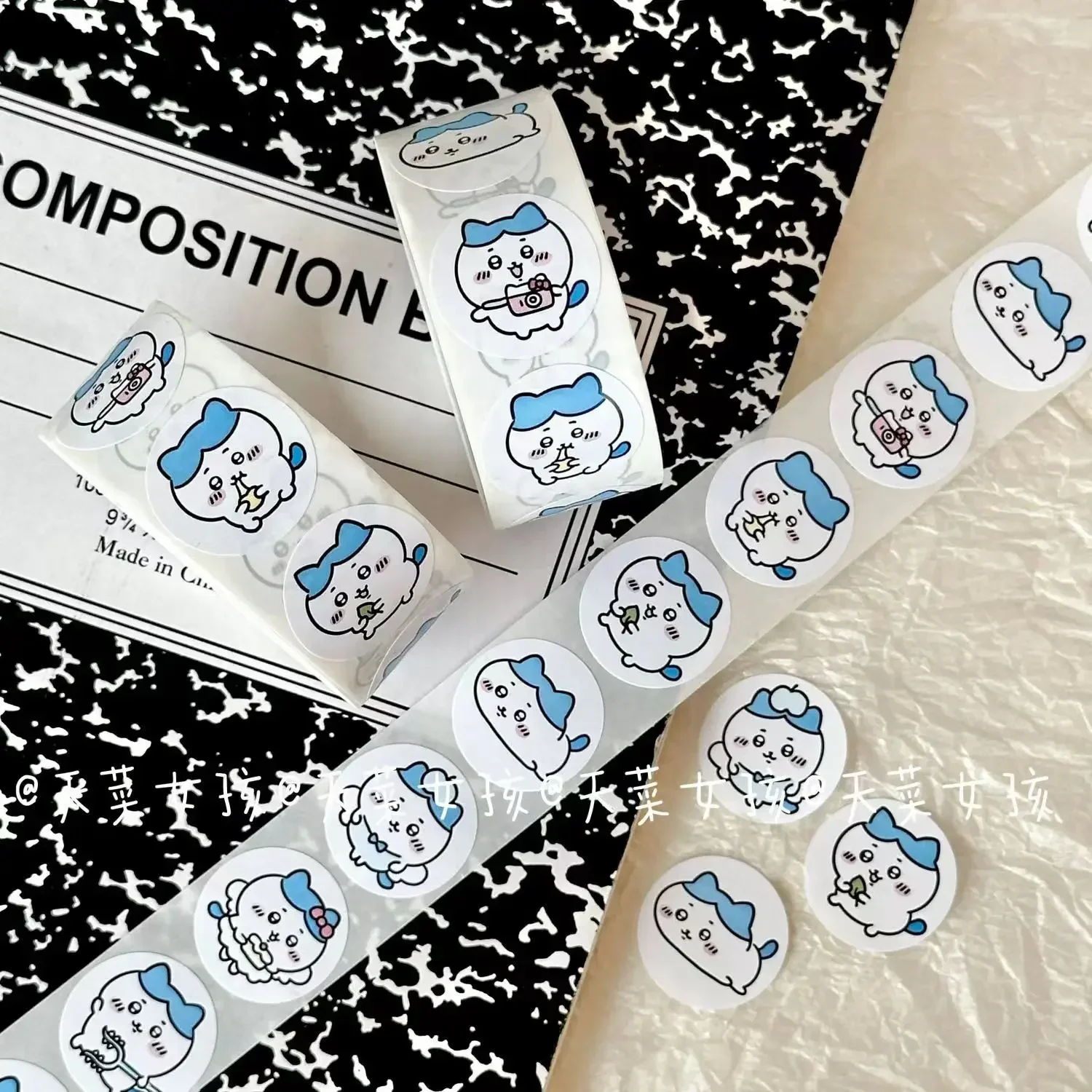 Chiikawa Sticker Hachiware Cute Ins Roll Sticker Decoration Hand Account Sealing Tape Notebook Water Cup Decoration High Quality