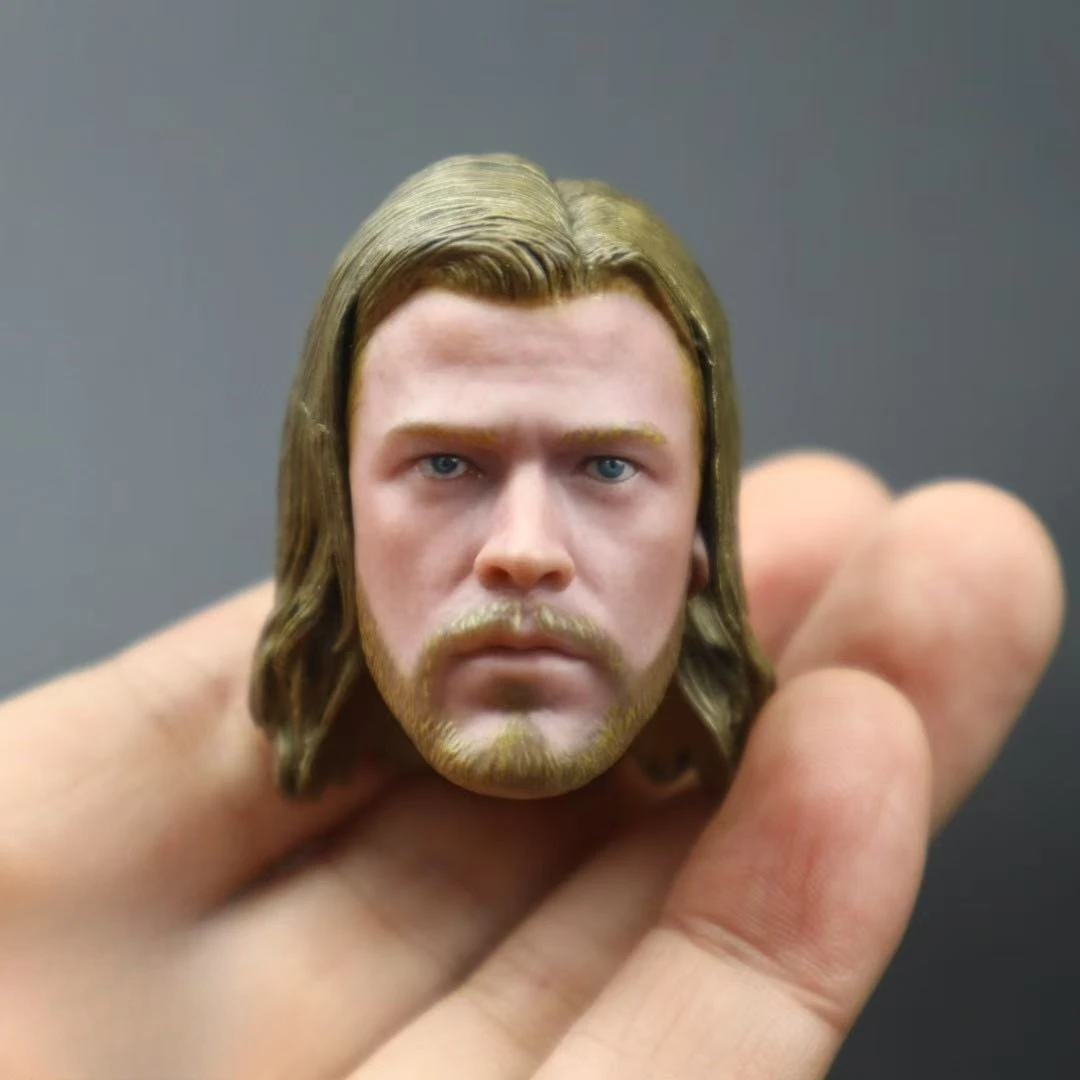 

1/6 Long Hair Thor 1.0 Head Carving Sculpt Fit 12inches Figure Doll
