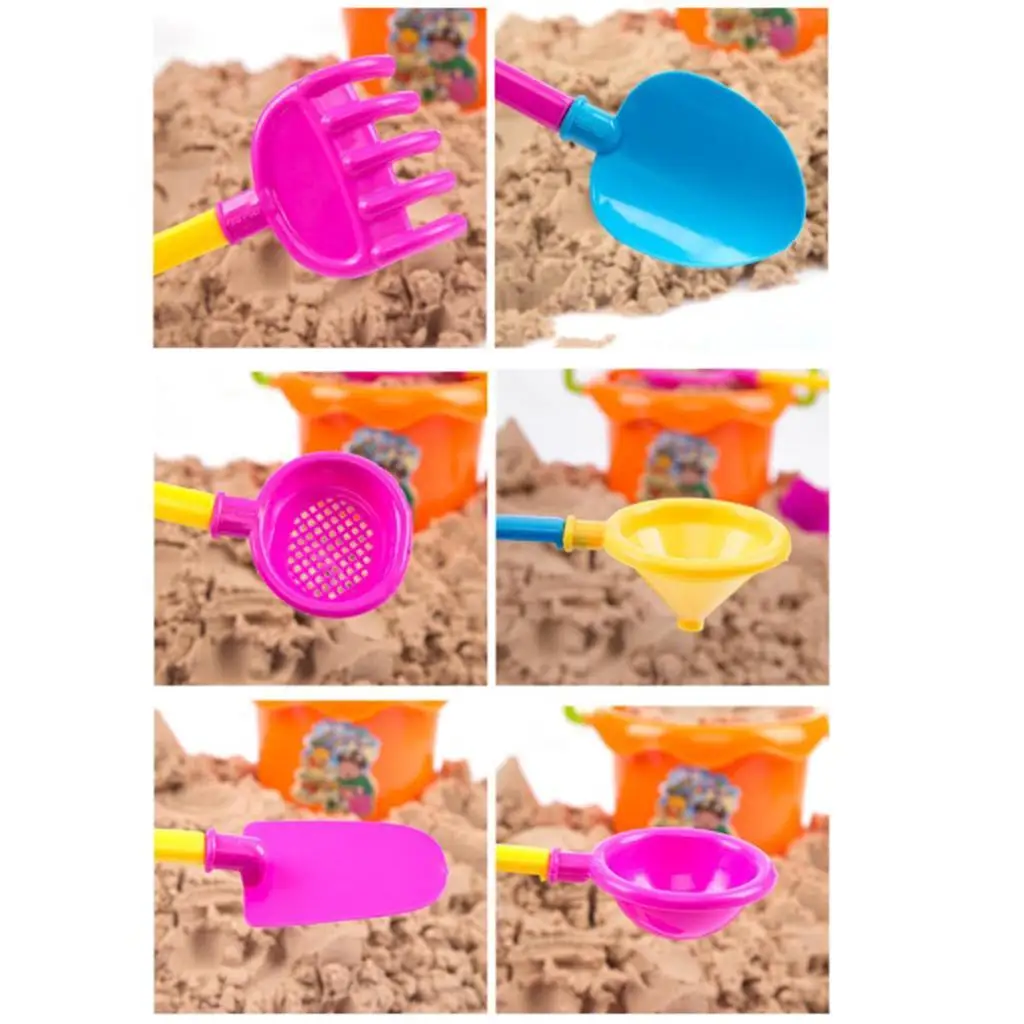 9 Kids Outdoor Beach Bucket Shovel Rake Water Toys Set Toys for Toys