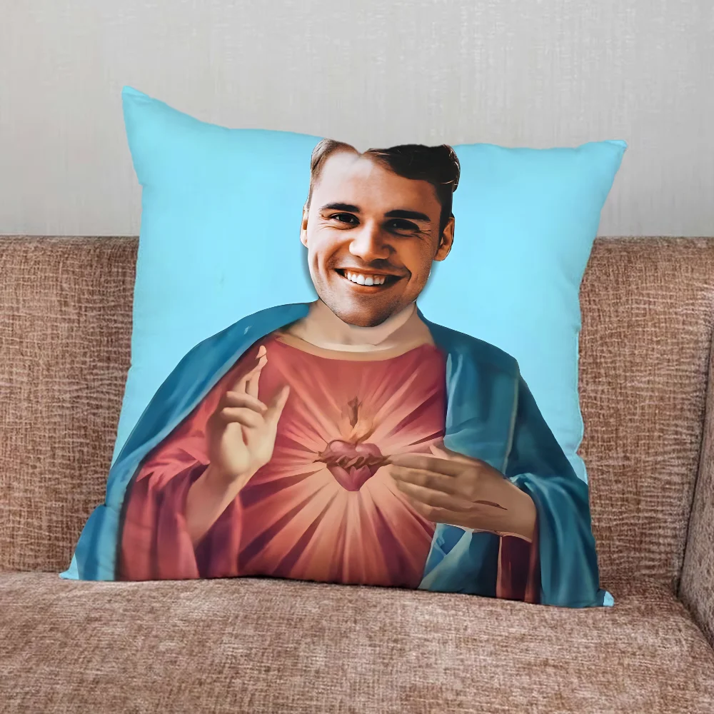 Singer J-Justin Bieber Pillow Case For Home Bedroom Car Office Decoration Living Room Sofa Cushion Cover Suitable