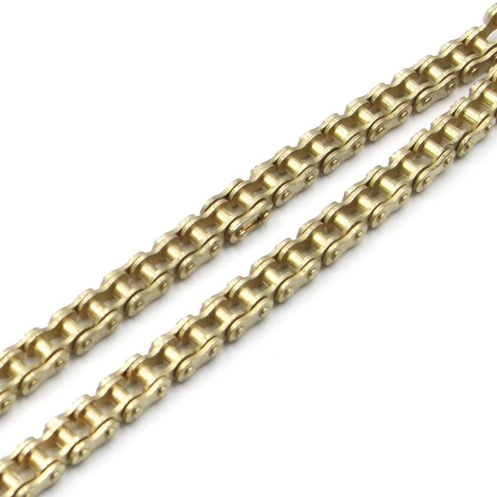 Gold Black 25H Chain with Spare Master Link For ATV Go Kart 47cc 49cc 2 Stroke Mini Motorcycle Dirt Bike Beach Buggy Parts