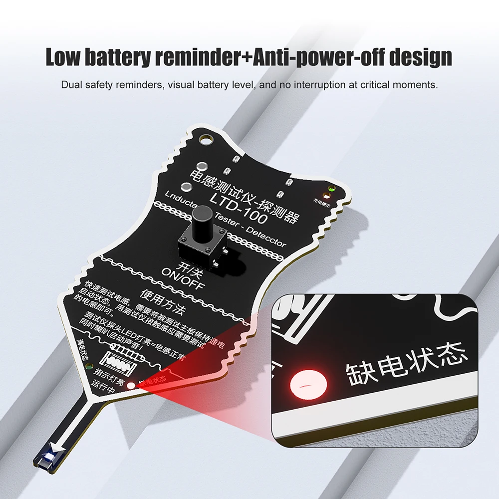 Co Detector Plug - LTD-100 Inductance Tester Rechargeable Motherboard Coil