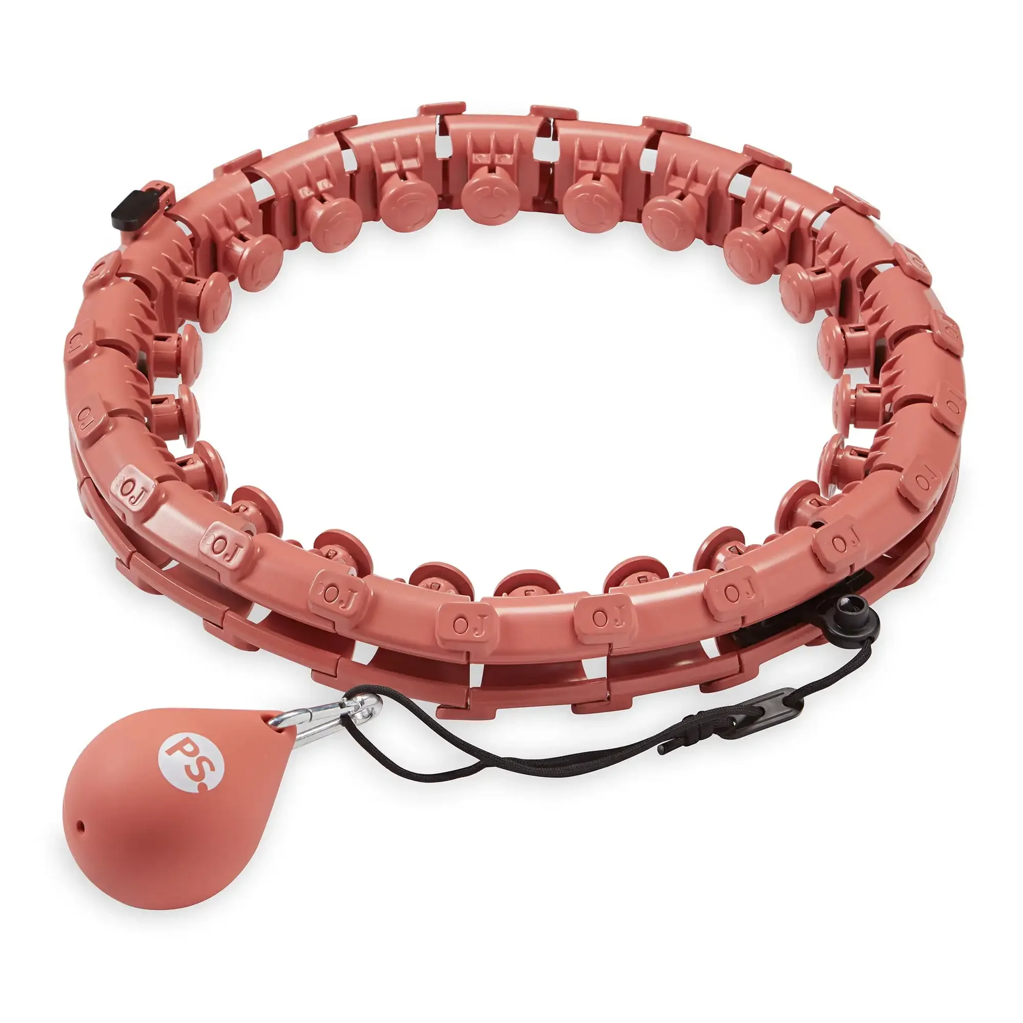 طوق اللياقة البدنية المرجح ذو اللون المرجاني القطر القابل للتعديل، يتضمن مرفق الوزن للتدريبات الأساسية، والتمارين المنزلية الممتعة