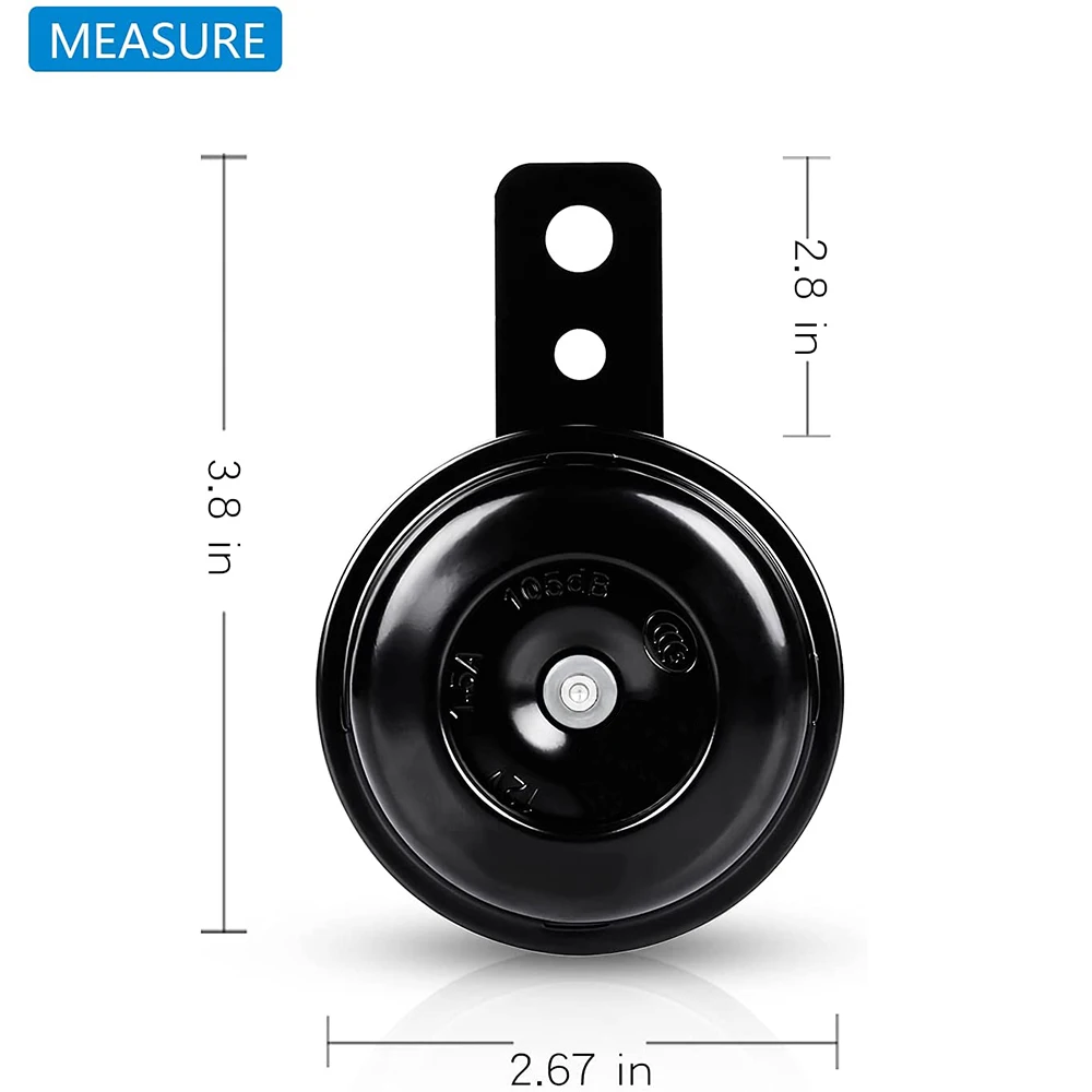 Универсальный Водонепроницаемый круглый громкий сигнал для мотоцикла, 12 В, 1,5 А, 105 дБ