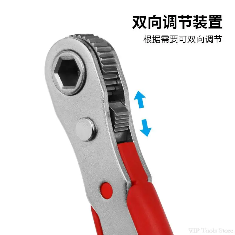 Mini Ratchet Screwdriver Wrench Magnetic Portable Spanner 1/4 Hexagon Screw Batch Head Screwdriver Bit Holder Diy Household Tool