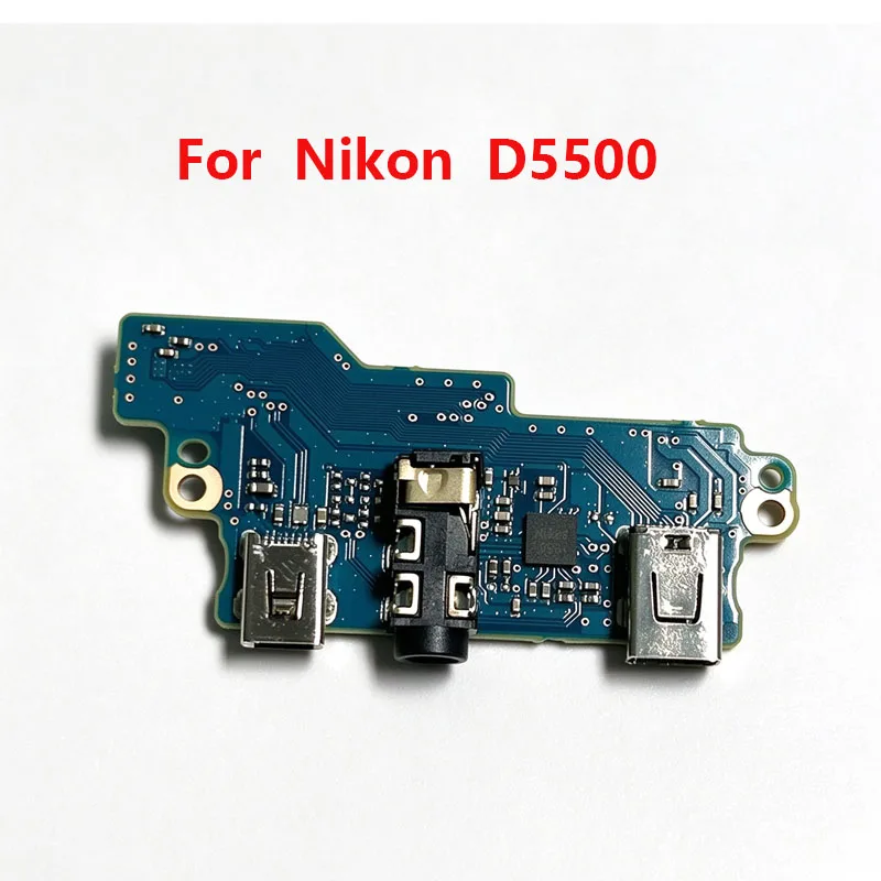 D5500 USB MIC AV OUT PCB Board USB Port 3.5mm Microphone Jack Connector Replacement  For Nikon D5500 DSLR Camera Repair