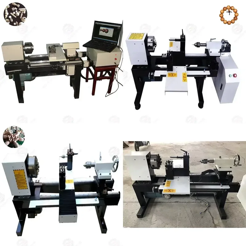 Mini Desktop CNC Wood Lathe for Wood Beads Making CNC Wood Beads Engraving Machine