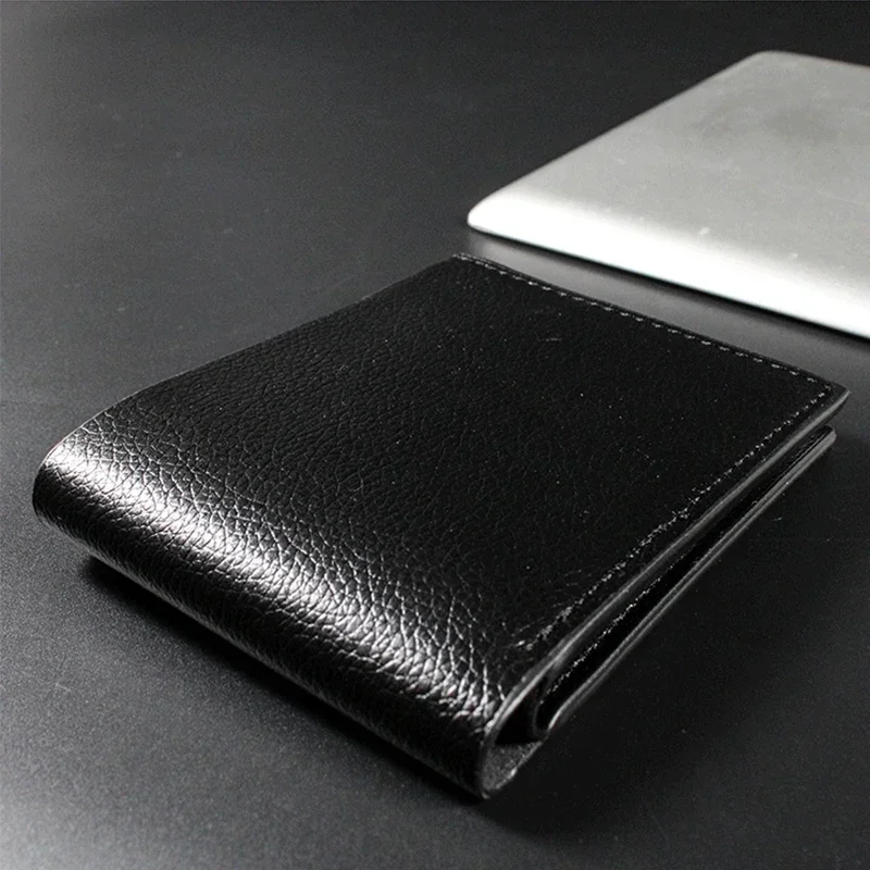 Men's Wallet PU Leather Men Wallets Premium Product Solid Color Wallets Short Black Walet Multifunctional Portefeuille Homme