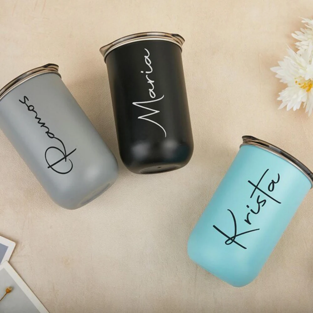 

Индивидуальная 10-унций изолированная чашка из нержавеющей стали с крышкой Персонализированное имя или логотип Идеально подходит для ежедневного использования в домашнем автомобиле на открытом воздухе