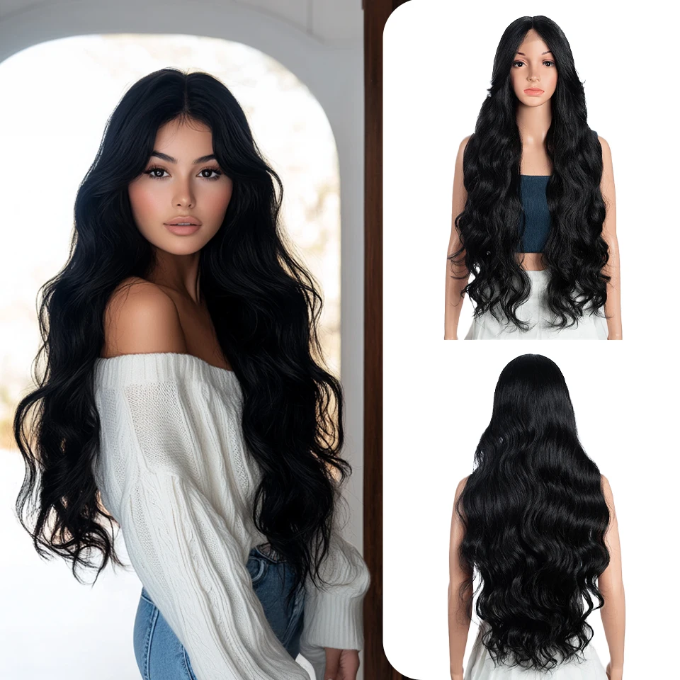 

Synthetic Lace Front Wig 34 Inch Long Body Wave Lace Wig Hair Black Blonde Wigs Lace Front Wig Cosplay Daily Wig For Women