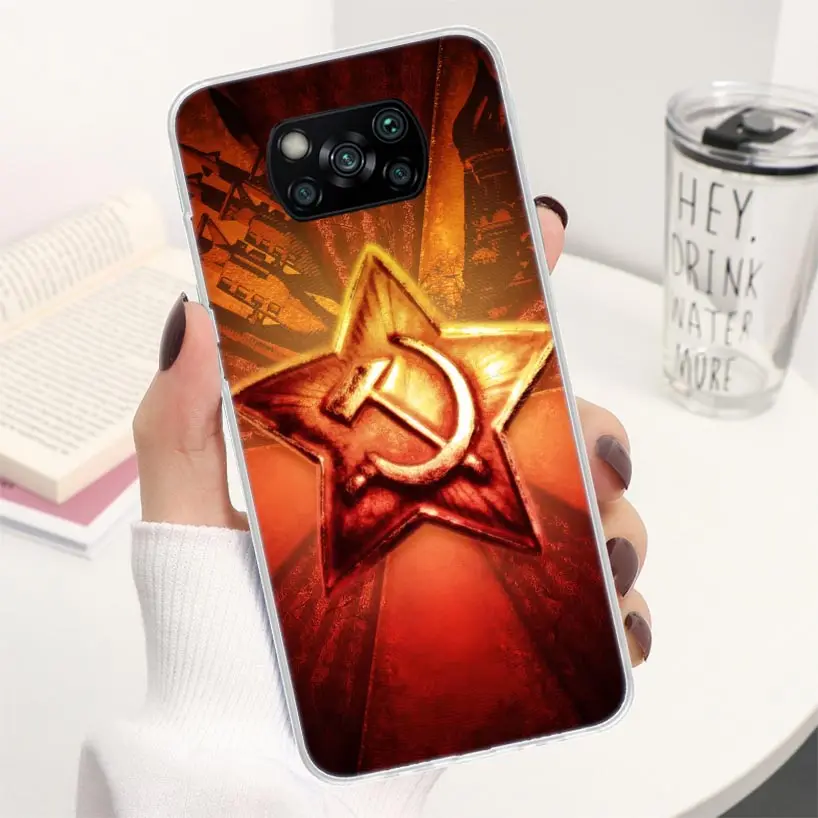 Russia Vintage USSR Communism Coque Phone Case For Xiaomi Poco X3 Nfc X4 M3 M4 Pro M2 F3 F2 F1 Mi Note 10 A1 A2 A3 Lite CC9E Sof