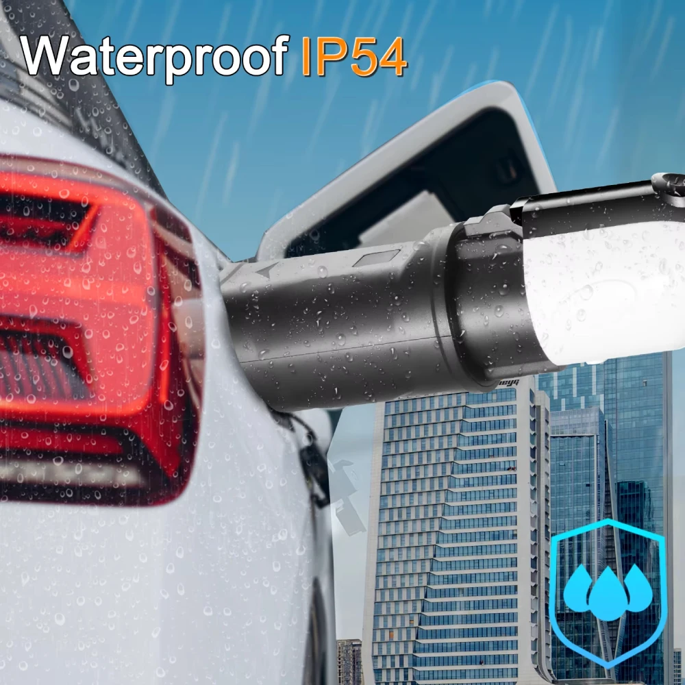 Chargeur AC EV 32A Type 1 à Type 2, adaptateur 7KW avec convertisseur femelle de Type 2 pour voiture IEC 62196